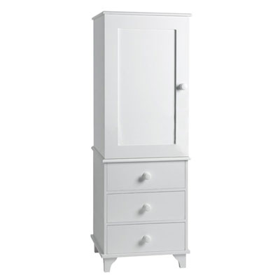 THE DORMY HOUSE Classic Single Wardrobe 3 Drawers White One Size