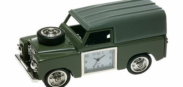Miniature Four-Wheel Drive 4-X-4 Green Novelty Desktop Collectors Clock 0475