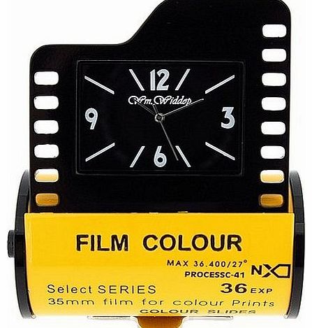 Miniature Photo Film Yellow & Black Ornament Novelty Collectors Clock 9720