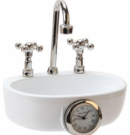 Miniature Sink Wash Basin Novelty Quartz Movement Collectors Clock 9602