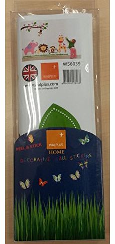 Animal Lion Giraffe Monkey Wall Stickers With Decor Decal Art For Kids Nursery Bedroom