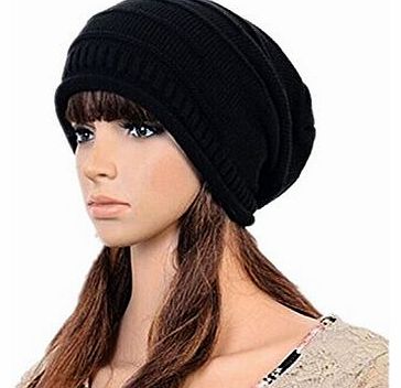 The end New Women Baggy Beret Chunky Knit Knitted Braided Beanie Hat Ski Cap