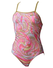 The Finals Funkies Groovy Shine Swimsuit - Blue and Pink