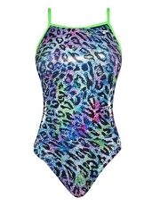 Girls Funnies Tie Dye Spots Swimsuit - Multi