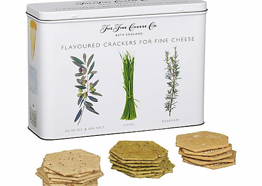 The Fine Cheese Co. Flavoured Crackers in a Tin,