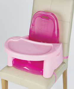 The First Years Pink Swing Tray Dining Booster Seat