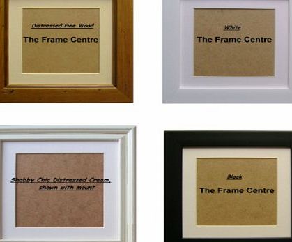 The Frame Centre Hand Made Flat Picture Photo Frame with Mount and Hanging Kit for Portrait or Landscape Hang. All Sizes Available. Cream, Black, White or Pine 6x6 black