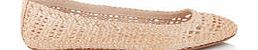 Emma blush woven ballet flats