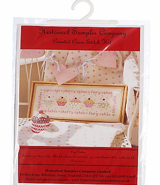 The Historical Sampler Company Cup Cakes Cross Stitch Kit