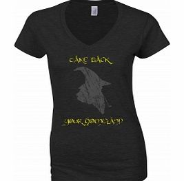 Hobbit Gandalf Homeland Black Womens T-Shirt