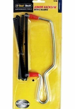 The Home Fusion Company Junior Mini Hacksaw Saw amp; 5 Blades 150mm 6 DIY Hand Tool Box Woodwork Metal