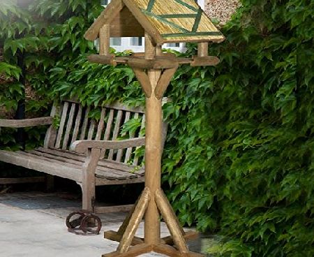 The Hutch Company Rustic Luxury Thatched Bird Table