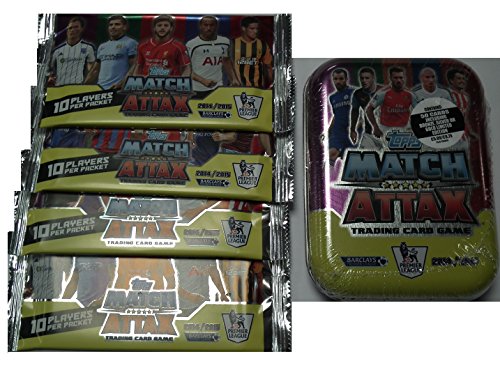 Topps Match Attax 2014 2015 Collector Tin + 90 extra cards (Including limited editions)