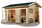 Johnston Log Cabin: Extra Std Door for 45mm - Natural Timber
