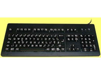 THE KEYBOARD COMPANY Best Quality High Visibility White on Black