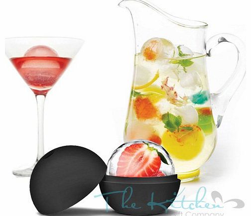 Set of 4 XL Sphere Round Ice Ball Maker - Large Silicone Drinks Mould - The Kitchen Gift Company (4)