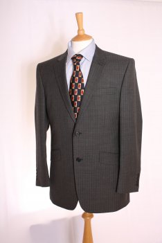 Fixed Drop Grey Pinstripe 2 Piece Suit