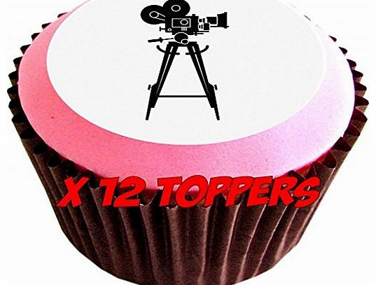 Camera on Tripod edible cake toppers (12 of 38mm 1.5inch) #33