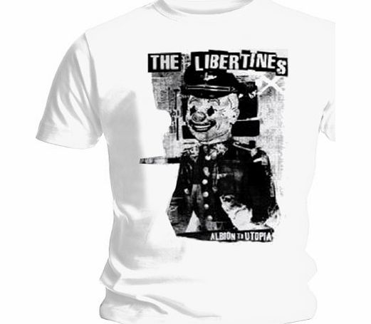 The Libertines Men Albion to Utopia Short Sleeve T-Shirt, White, Small