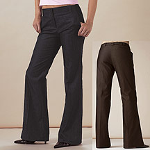 The Look Denim pinstripe cinch back trousers