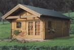 Manston Log Cabin: Deep Veranda 430 x 200 - Natural Timber