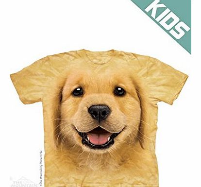 The Mountain Kids Golden Retriever Puppy T-Shirt Xlarge