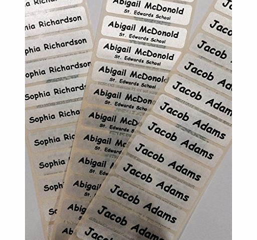 50 PRE-CUT Printed Name Tapes/Labels IRON-ON School Uniform tags Pre-Cut nametapes in Soft satin fabric