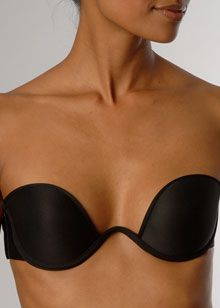 Clearly Natural strapless underwired bra
