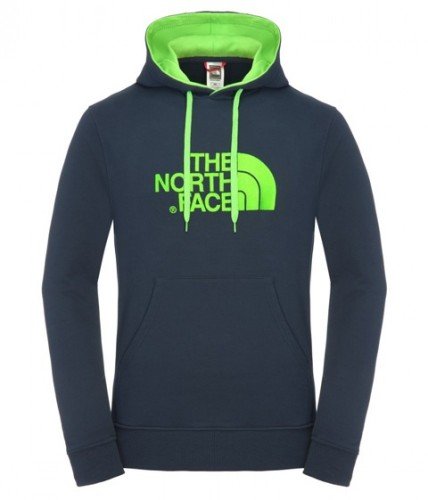 The North Face Drew Peak Light Pullover Hoody Small Cosmic Blue Power Green
