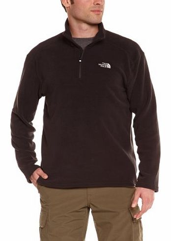 The North Face Mens 100 Glacier 1/4 Zip Pullover Fleece - TNF Black, Medium