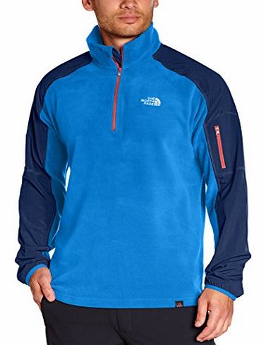 The North Face Mens Glacier Delta 1/4 Zip Sweatshirt - Snorkel Blue, Large