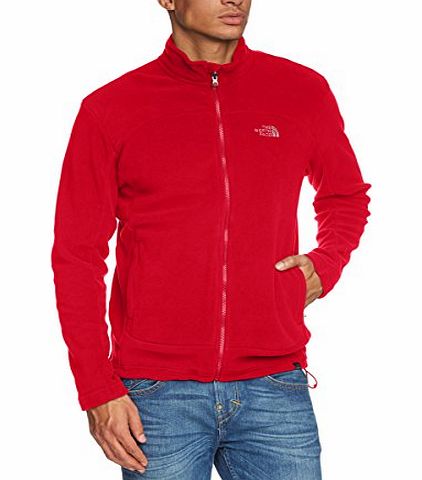 The North Face Mens New 100 Glacier Full Zip Jacket - Rage Red, Small