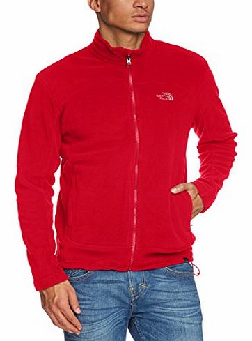The North Face Mens New 100 Glacier Full Zip Jacket - Rage Red, X-Large