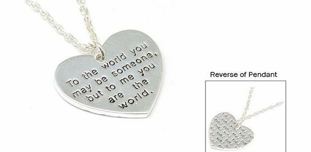 The Olivia Collection TOC 2 Sided Worded Love Necklace On an 16`` Chain FJ34