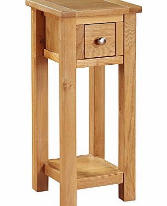 The One Metro Oak Telephone Lamp Table 1 Drawer - Finish : Country Oak - Living Room Furniture