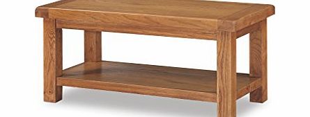 The One Original Rustic Oak Coffee Table with Shelf - Size: Small - Finish : Country Oak - Living Room Furniture