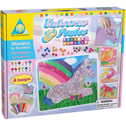 The Orb Factory ORB Factory ORB06227 Mosaic Self-Adhesive Unicorns and Ponies