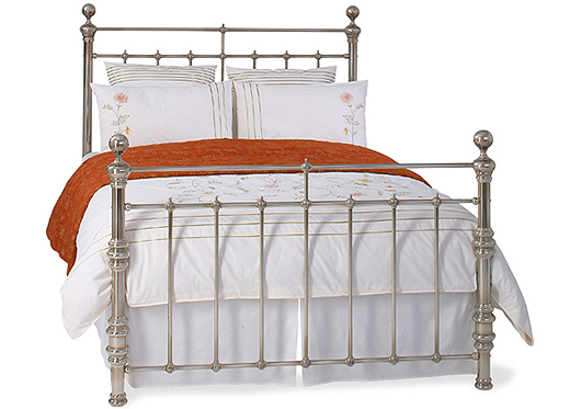 The original bedstead co ltd Kingsize Lerwick Bedstead - Nickel