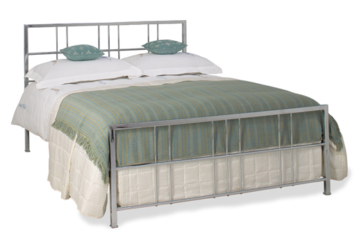 The original bedstead co ltd Kingsize Tain Bedstead - Chrome