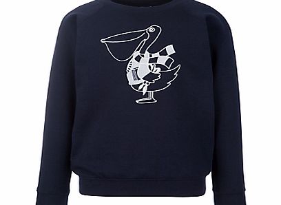 The Perse Pelican Nursery Sweatshirt, Navy Blue