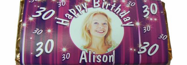 The Personalised Party Company Personalised 114g Galaxy Milk Chocolate Bar ~ Birthday Present Gift N7