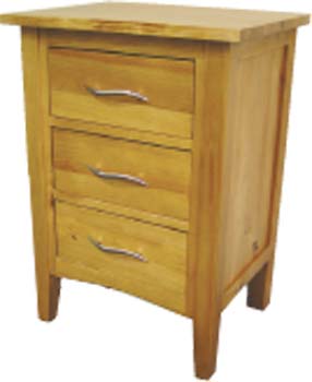 The Pine Factory BEDSIDE CABINET 3DRW MAYFAIR