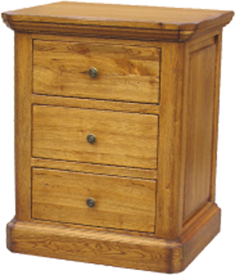 BEDSIDE CABINET 3DWR RUSTIC