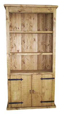 The Pine Factory BOOKCASE WITH CUPBOARD BASE