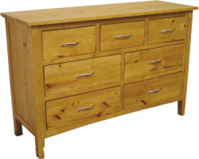 The Pine Factory CHEST OF DRAWERS 3 over 4 MAYFAIR
