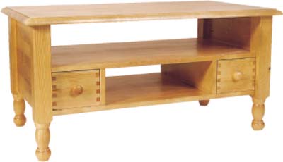 The Pine Factory COFFEE TABLE 2DWR & SHELVES