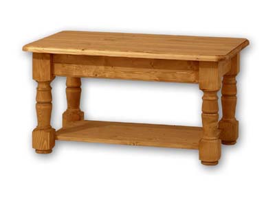 The Pine Factory COFFEE TABLE MED WITH SHELF