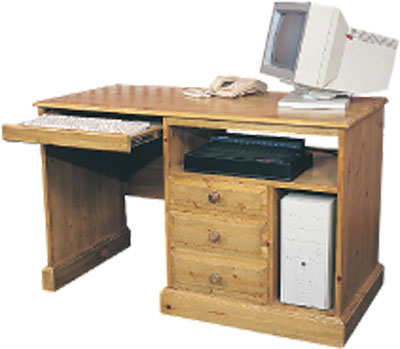 The Pine Factory COMPUTER DESK & FILING DRAWER