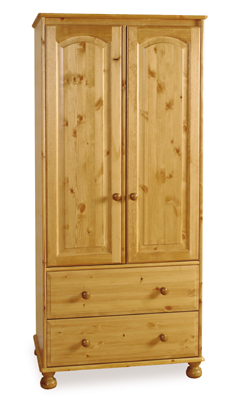 The Pine Factory GOLDCREST GENTS DOUBLE WARDROBE WITH DRAWERS