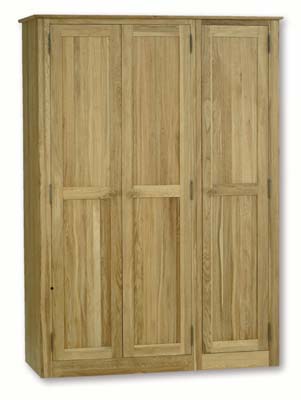The Pine Factory LARGE 3 DOOR FULL HANGING CONNOISSEUR OAK WARDROBE